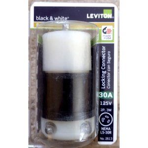 Leviton 2613 30 Amp, 125 Volt, NEMA L5-30R, 2P, 3W Plug
